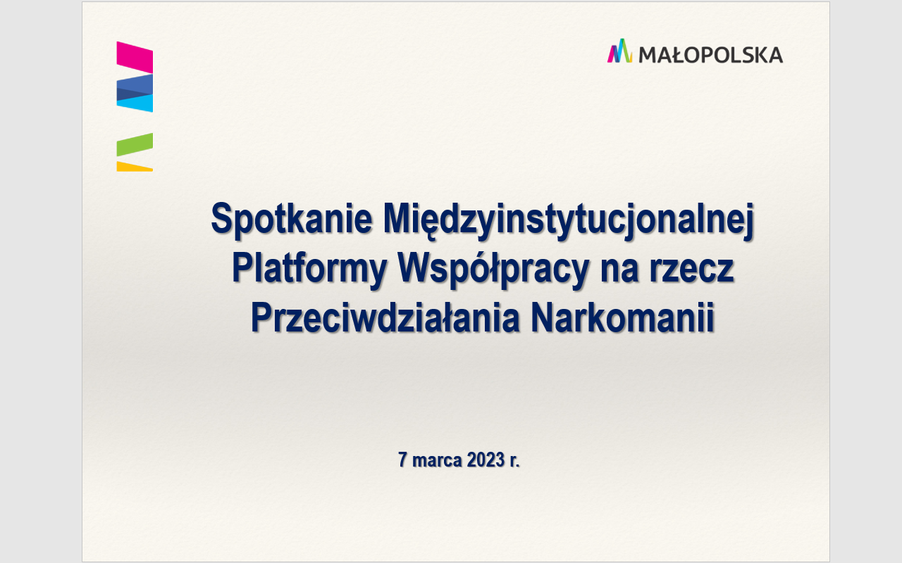 Spotkanie Międzyinstytucjonalnej Platformy Współpracy na rzecz Przeciwdziałania Narkomanii