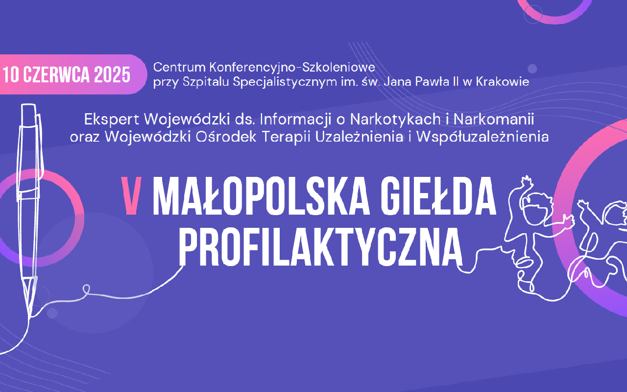 Piąta Małopolska Giełda Programów Profilaktycznych - grafika promująca wydarzenie