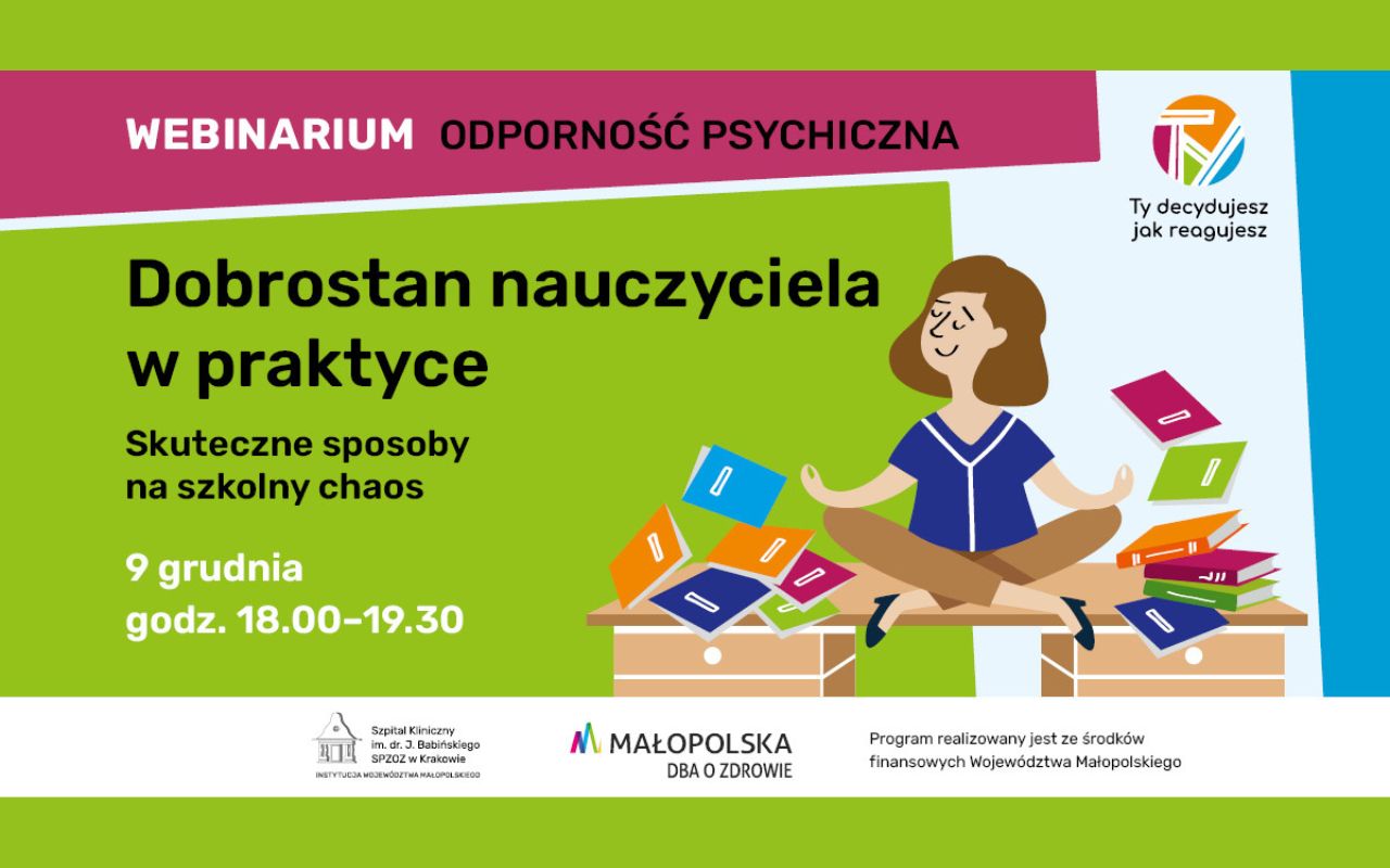 Bezpłatne spotkanie dla nauczycieli na temat zdrowia psychicznego odbędzie się online 9 grudnia o godzinie 18:00.