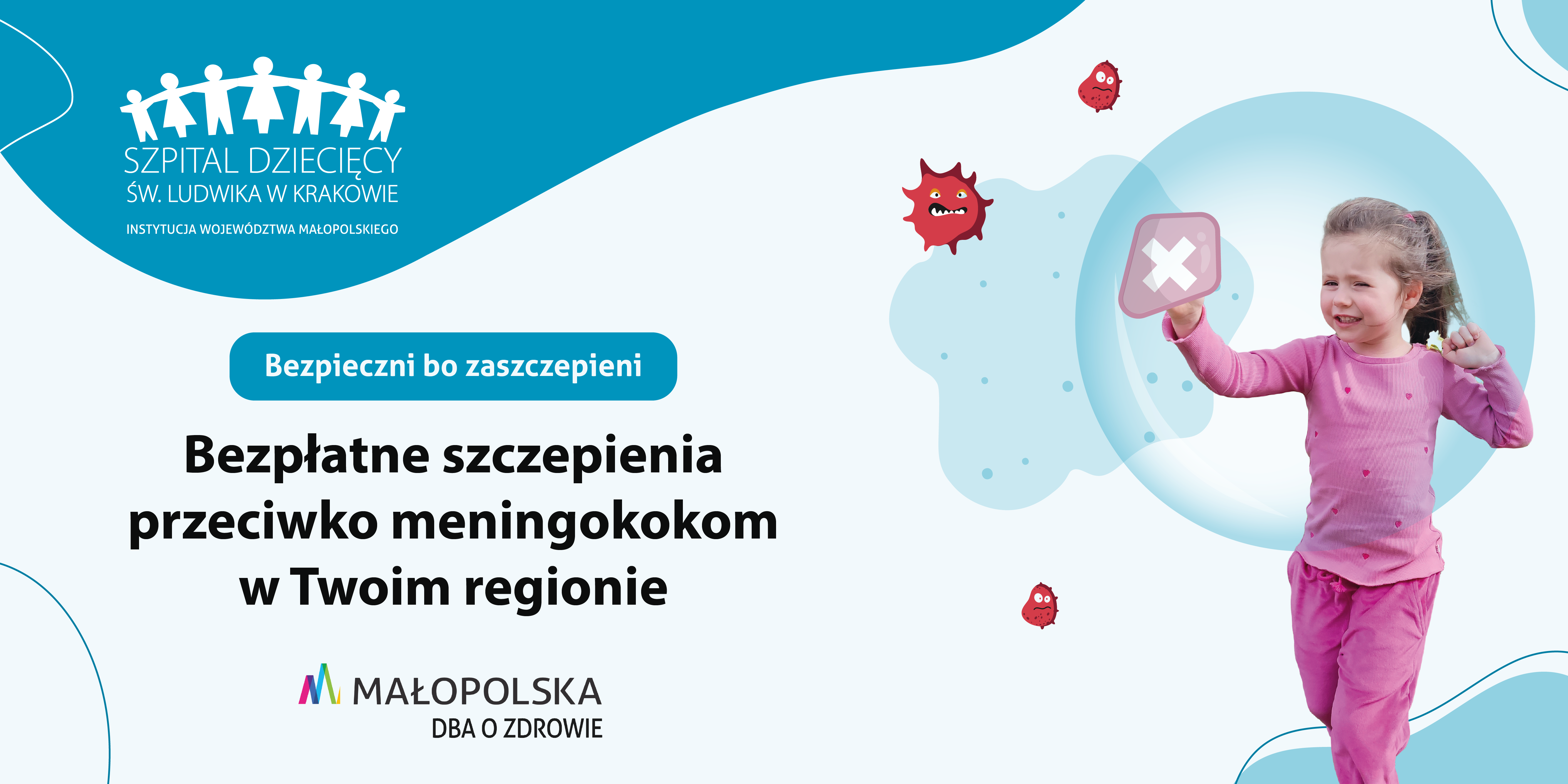 Baner promujący szczepienia przeciwko meningokokom