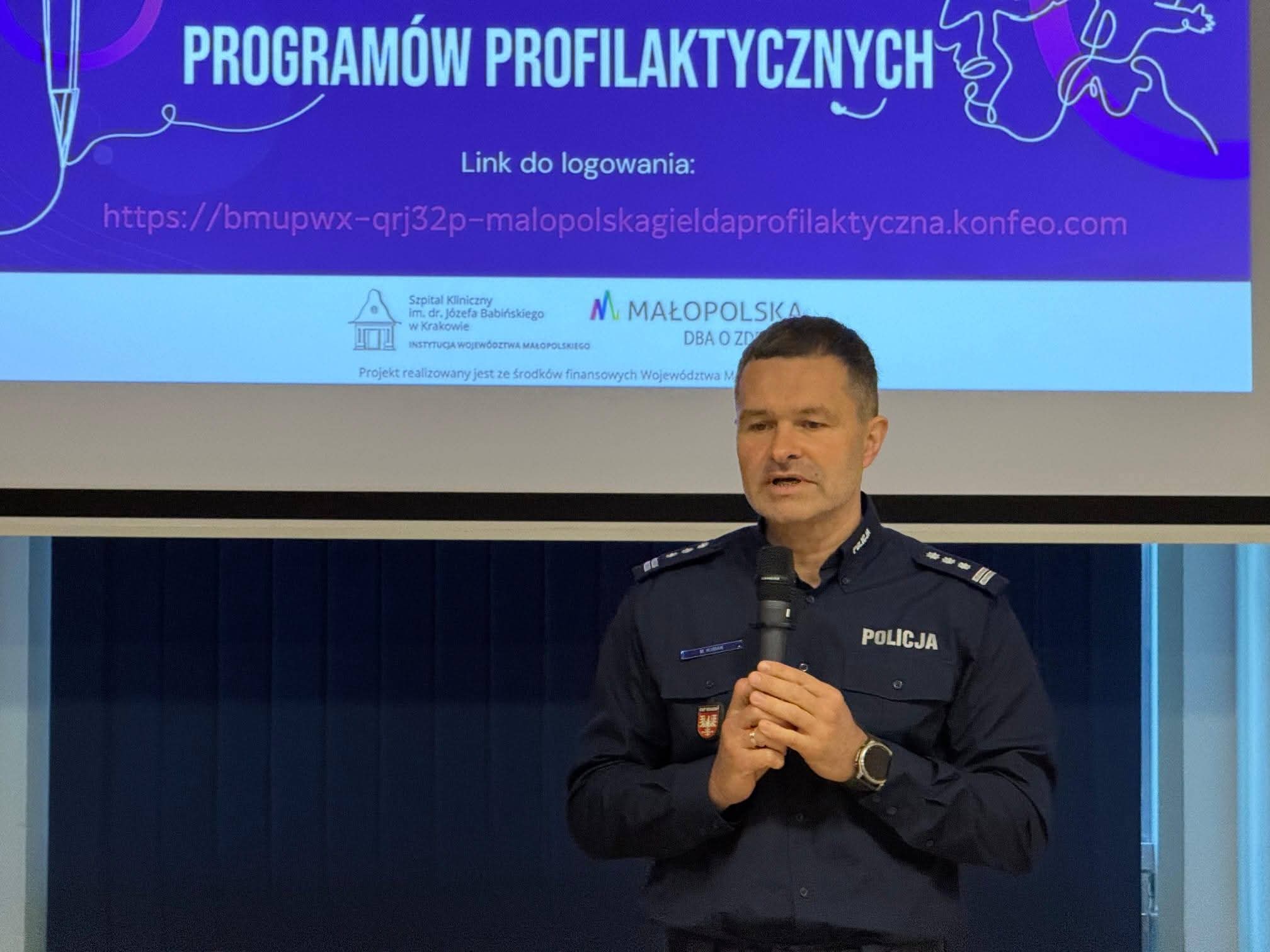 inspektor Maciej Kubiak Zastępca Komendanta Wojewódzkiego Policji w Krakowie